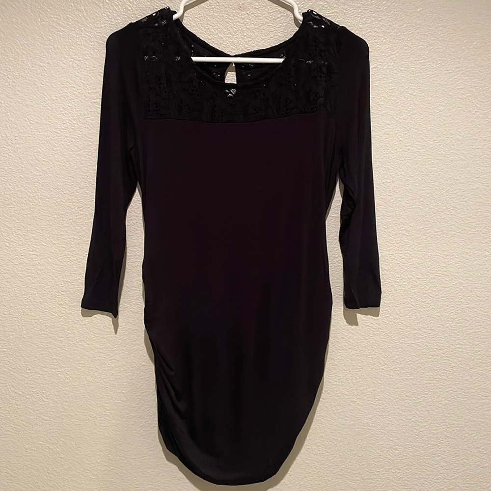 Black maternity tunic